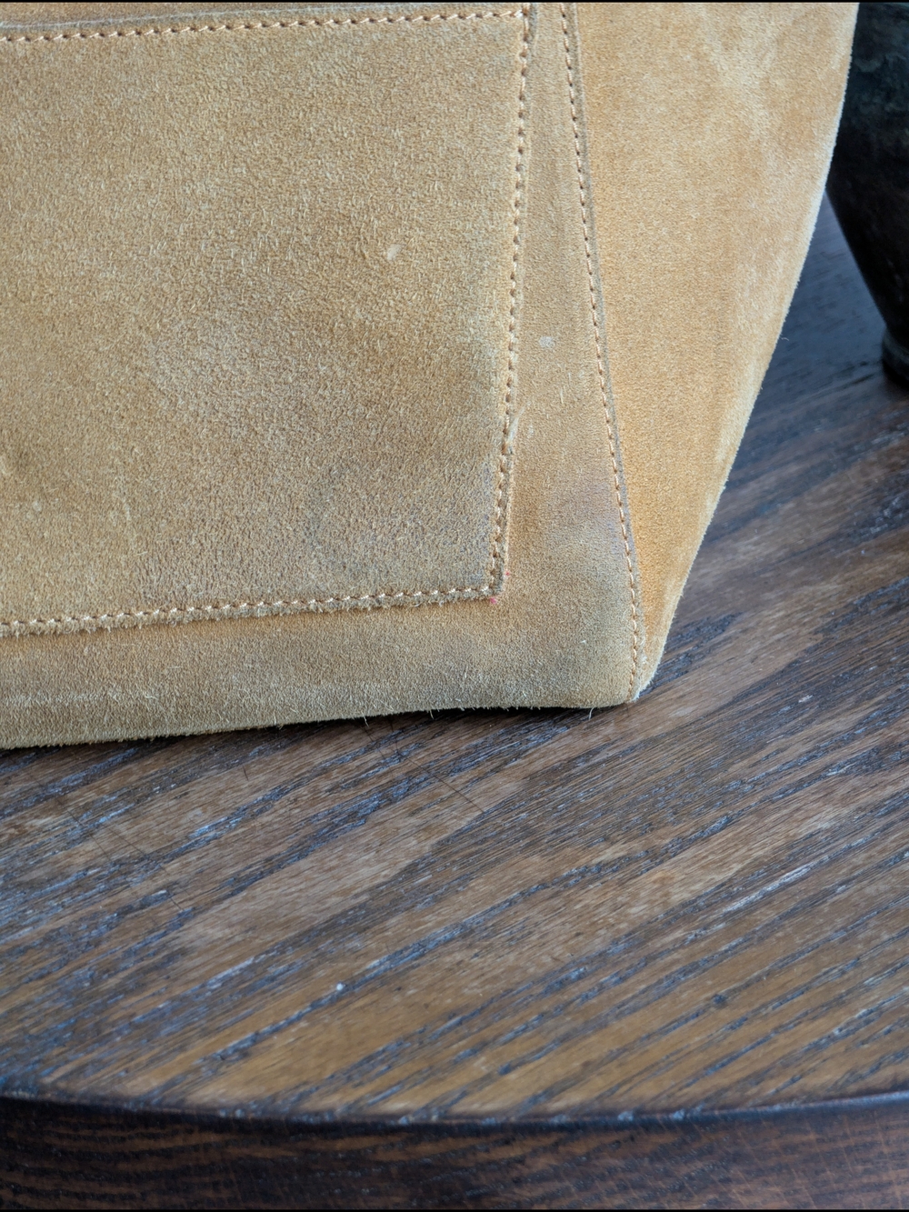 Dooney & Bourke Maxine Chamois Yellow Suede Tote Bag - Picture 6 of 14